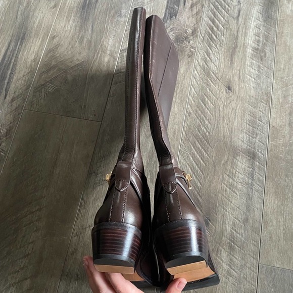 Coach Caroline Swagger Boot Leather Chestnut 6 Narrow Calf NWB $395 - Picture 5 of 7